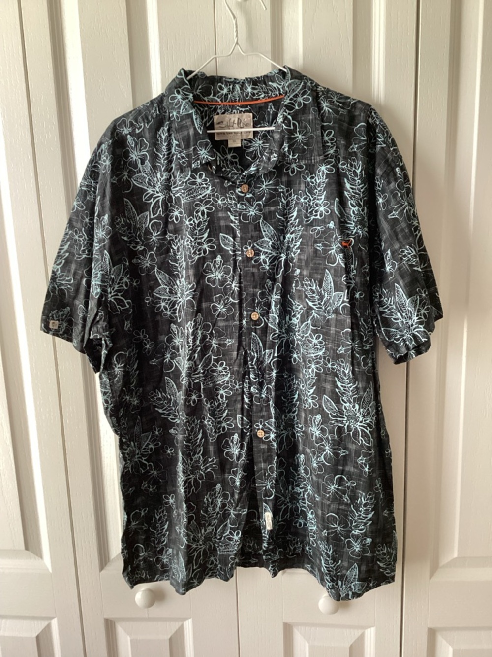 Salt Life Mens Short Sleeve Button Down  Tropical Print  Shirt Sz XXL